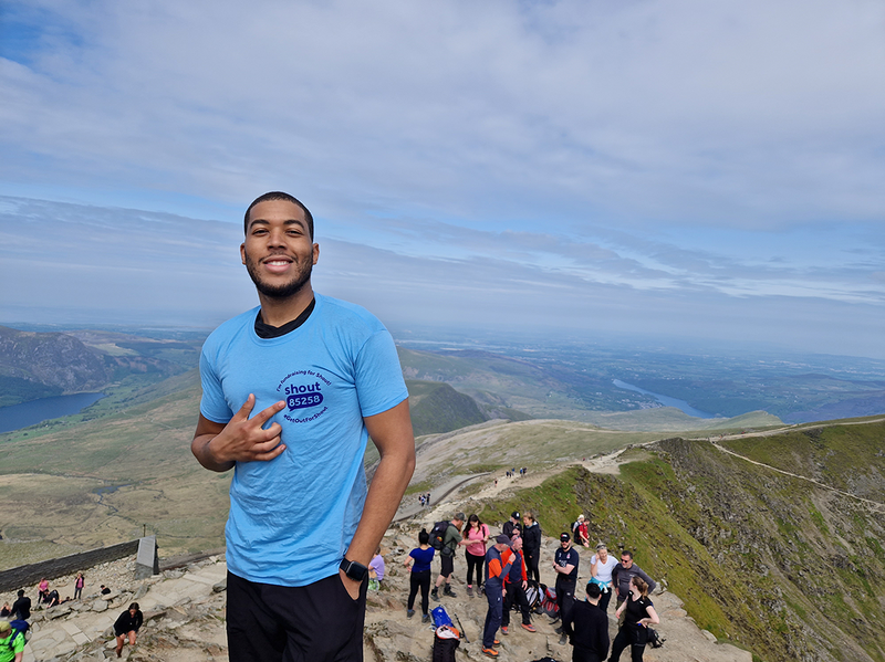 Ashley at the top of the UK's 3 Peaks
